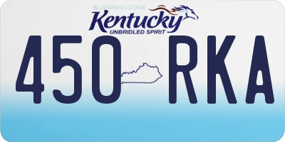 KY license plate 450RKA