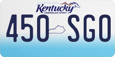 KY license plate 450SGO