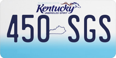KY license plate 450SGS