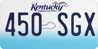 KY license plate 450SGX