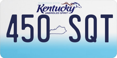 KY license plate 450SQT