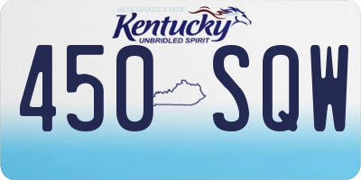 KY license plate 450SQW