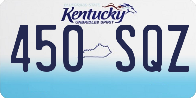 KY license plate 450SQZ