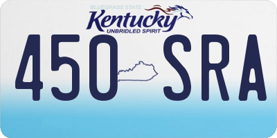 KY license plate 450SRA