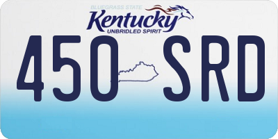 KY license plate 450SRD