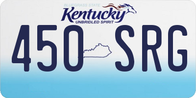 KY license plate 450SRG