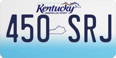KY license plate 450SRJ