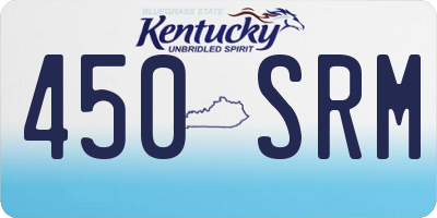 KY license plate 450SRM