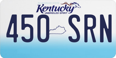 KY license plate 450SRN