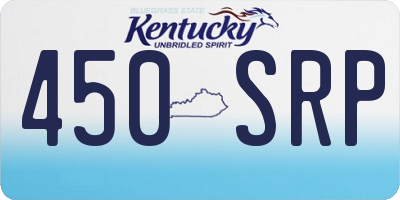 KY license plate 450SRP