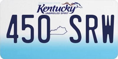 KY license plate 450SRW