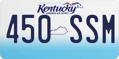 KY license plate 450SSM