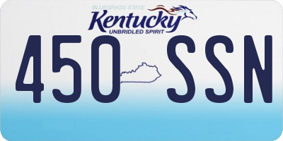 KY license plate 450SSN