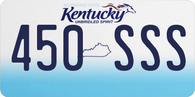 KY license plate 450SSS