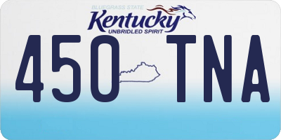 KY license plate 450TNA