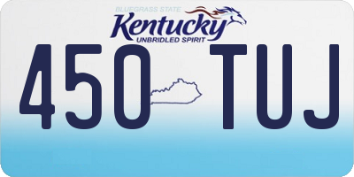 KY license plate 450TUJ