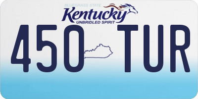 KY license plate 450TUR