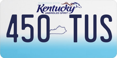 KY license plate 450TUS