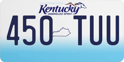 KY license plate 450TUU