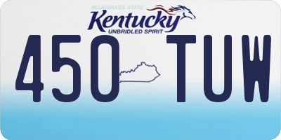 KY license plate 450TUW