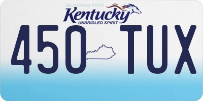 KY license plate 450TUX