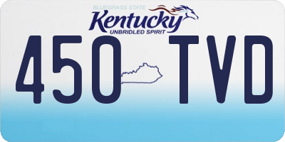 KY license plate 450TVD