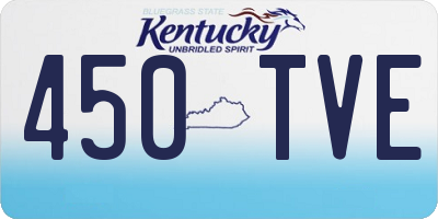 KY license plate 450TVE