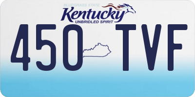 KY license plate 450TVF