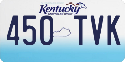 KY license plate 450TVK