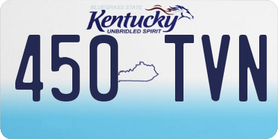 KY license plate 450TVN