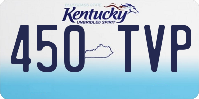 KY license plate 450TVP