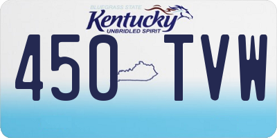 KY license plate 450TVW