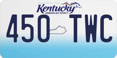 KY license plate 450TWC