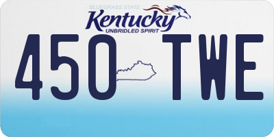 KY license plate 450TWE