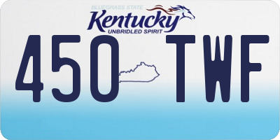 KY license plate 450TWF