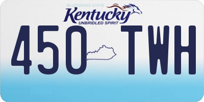 KY license plate 450TWH
