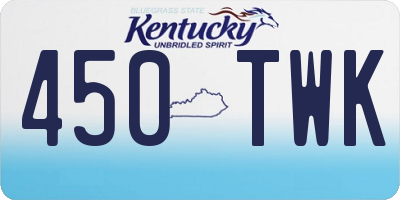 KY license plate 450TWK