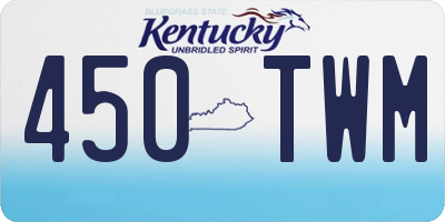 KY license plate 450TWM