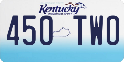 KY license plate 450TWO