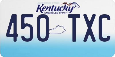 KY license plate 450TXC