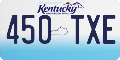 KY license plate 450TXE