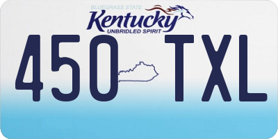 KY license plate 450TXL