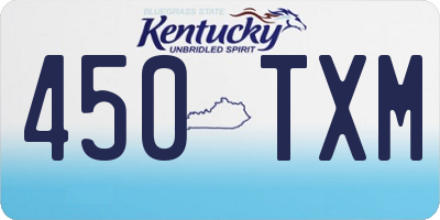 KY license plate 450TXM