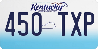 KY license plate 450TXP