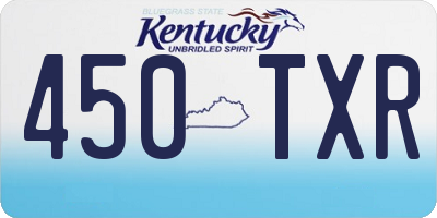KY license plate 450TXR