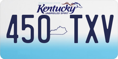 KY license plate 450TXV