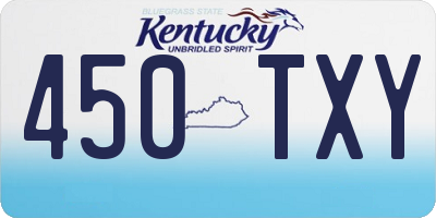 KY license plate 450TXY