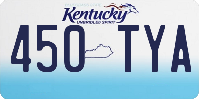 KY license plate 450TYA