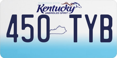 KY license plate 450TYB