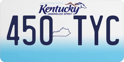 KY license plate 450TYC